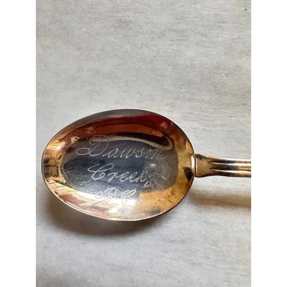 V9 Vintage Souvenir Dawson Creek Silver Plated Collectible Spoon Germany 4